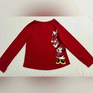 Disney Minnie Mouse Lace Women’s Long Sleeve Tee Shirt Top Size L